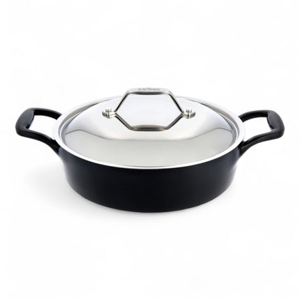 1 Stück Hepp All-Clad Topf flach Ø26 Guss.email.black