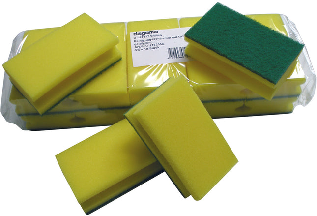 Schwamm Deliclean 150x90x43 gelb/grün BT=10ST