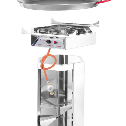 HENDI Gasgrill Fiesta 800 – 7 kW – 800 × 800 × 900 mm – weitere Produktansicht