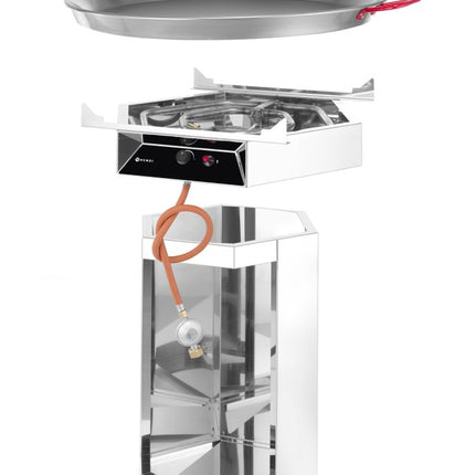 HENDI Gasgrill Fiesta 800 – 7 kW – 800 × 800 × 900 mm – weitere Produktansicht