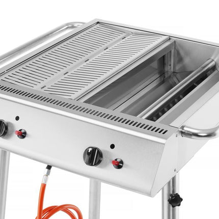 HENDI Gasgrill Xantos – 9 – 5 kW – 770 × 710 × H 870 mm – Detailansicht