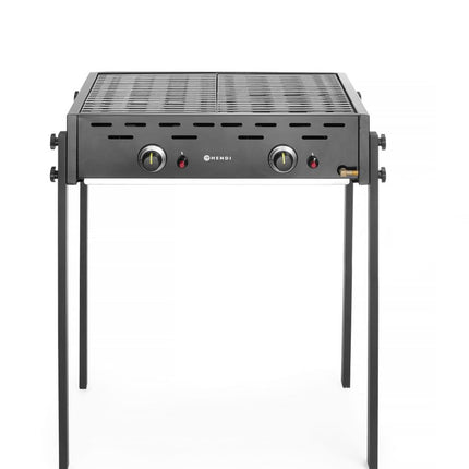 HENDI Gasgrill Roast-Master Pro Schwarz – 11 – 6 kW – 790 × 560 × H 900 mm – Weitere Produktansicht