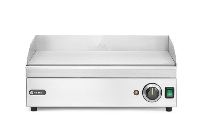 HENDI Grillplatte –  flach – Kitchen Line – 230 V / 2400 W – 527 × 404 × H 233 mm – Produktansicht