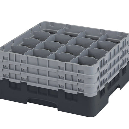 Cambro Camrack® 16-Fächer - Spülkorb mit 3 Extender 500 x 500 x 225 mm - 16S738110