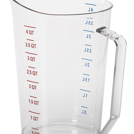 Cambro Camwear® Polycarbonat Messbecher 4 Liter, mit Messskala, durchsichtig - 400MCCW135