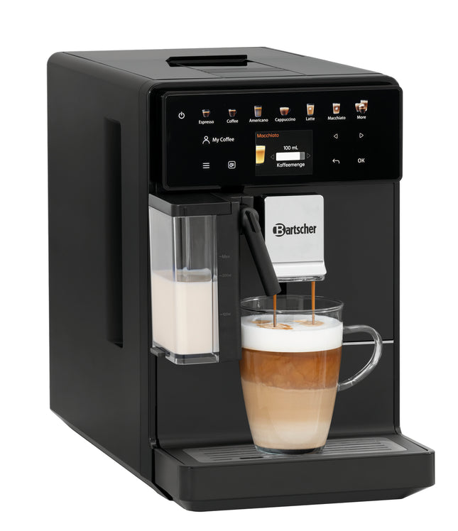 Kaffeevollautomat für Kaffeespezialitäten auf Knopfdruck mit 1