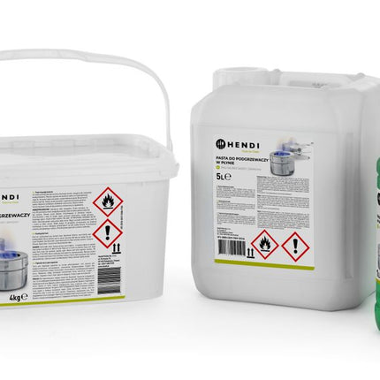 HENDI Chafing Dish Brennpaste - Flasche – Transparent – 12 Stück – weitere Produktansicht