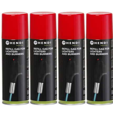 HENDI Feuerzeuggas – Ø 52 × H 170 mm – 4 Stück – Produktansicht