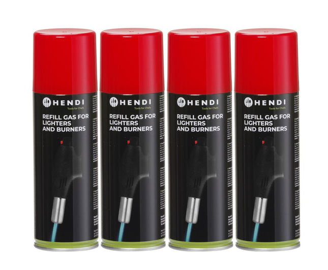HENDI Feuerzeuggas – Ø 52 × H 170 mm – 4 Stück – Produktansicht