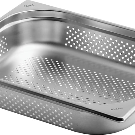 Saro TOP LINE GN-Behälter 1/2 GN perforiert aus Edelstahl