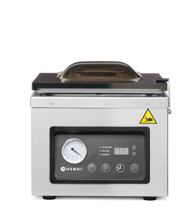 HENDI Vakuumkammer-Verpackungsmaschine – Profi Line – Dichtungsband: 300 mm – 230 V / 950 W – 367 × 425 × 364 mm – Produktansicht