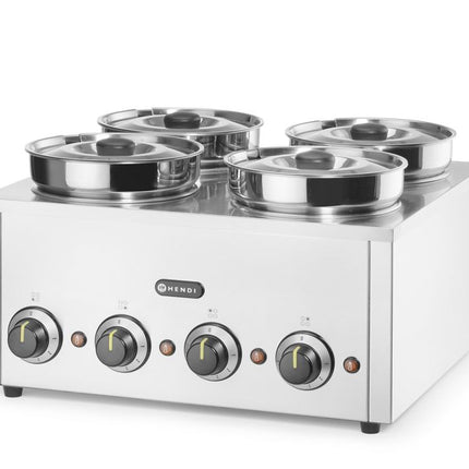 HENDI Thermosystem –  vierfach – 16 l – 230 V / 800 W – 506 × 509 × H 298 mm – Weitere Produktansicht