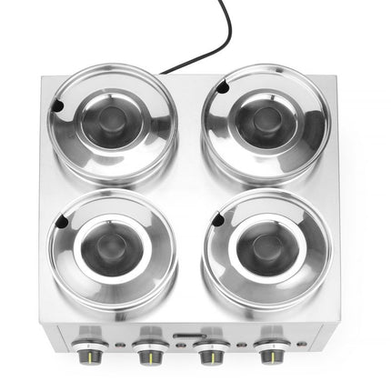 HENDI Thermosystem –  vierfach – 16 l – 230 V / 800 W – 506 × 509 × H 298 mm – Detailansicht 2