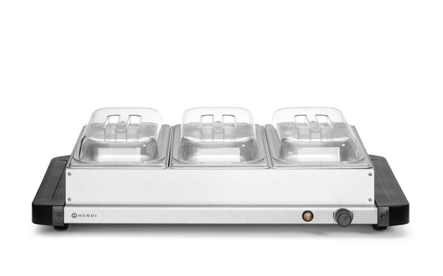 HENDI Speisenwärmer – 230 V / 400 W – 657 × 381 × H 161 mm – Produktansicht