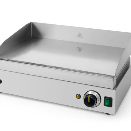 HENDI Grillplatte – flach – Profi Line – glatte Ausführung – 230 V / 2400 W – 527 × 404 × 233 mm – weitere Produktansicht