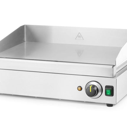 HENDI Grillplatte – flach – Profi Line – glatte Ausführung – 230 V / 2400 W – 527 × 404 × 233 mm – Produktansicht