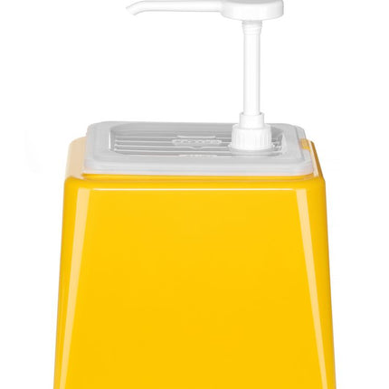 HENDI Pump-Saucenspender – 2.5 l – Gelb – 230 × 210 × 327 mm – weitere Produktansicht