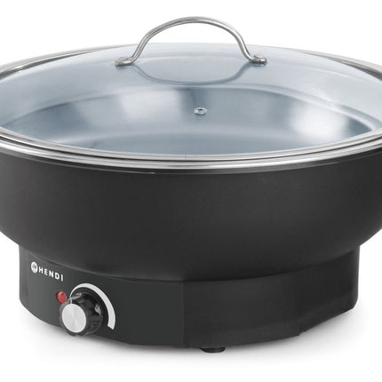 HENDI Chafing Dish Tesino – elektrisch – Kitchen Line – 6.8 l – 230 V / 500 W – Ø 405 × H 240 mm – Produktansicht