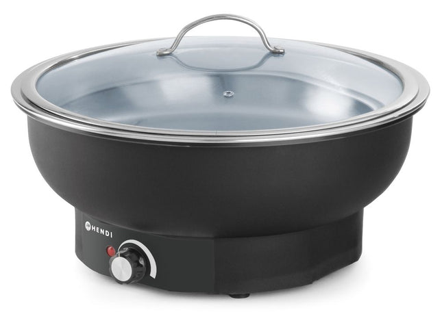 HENDI Chafing Dish Tesino – elektrisch – Kitchen Line – 6.8 l – 230 V / 500 W – Ø 405 × H 240 mm – Produktansicht