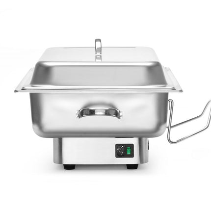 HENDI Chafing dish elektrisch Pollina – Profi Line – 9 l – Silber – 230 V / 900 W – 587 × 440 × 273 mm – weitere Produktansicht