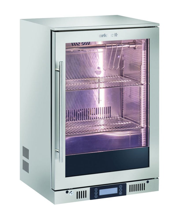Arktic Dry-Aging Reifeschrank –  Unterbaugerät – 138 l – 230 V / 350 W – Silber – 545 × 600 × H 900 mm – Produktansicht