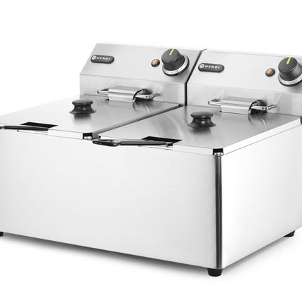 HENDI Kitchen Line Fritteuse 2 × 8 l – 7.0 kW | 230 V – weitere Produktansicht