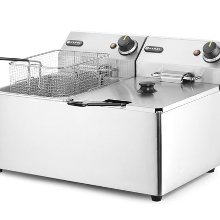 HENDI Kitchen Line Fritteuse 2 × 8 l – 7.0 kW | 230 V – weitere Produktansicht