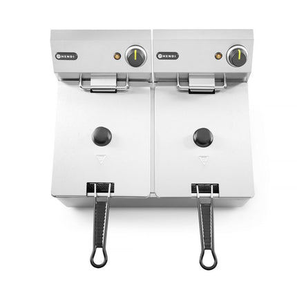 HENDI Kitchen Line Fritteuse 2 × 8 l – 7.0 kW | 230 V – weitere Produktansicht