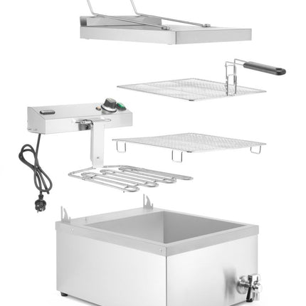 HENDI Fritteuse – 12 l – 230 V / 3500 W – 630 × 860 × 438 mm – weitere Produktansicht