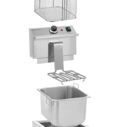 HENDI Fritteuse Profi Line – 8 l – Profi Line – 8 l – 230 V / 3500 W – 305 × 460 × 369 mm – weitere Produktansicht