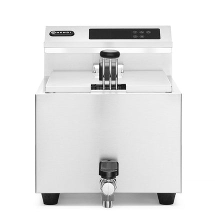 HENDI Friteuse Profi Line digital - mit Ablasshahn - 8 l – Profi Line – 8 l – 230 V / 3500 W – 305 × 515 × 345 mm – Produktansicht