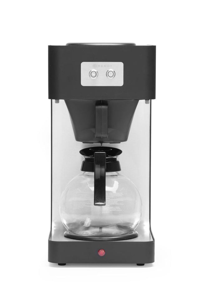HENDI Filterkaffeemaschine – Profi Line – Schwarz – 230 V / 1480 W – 421 × 213 × 423 mm – Produktansicht