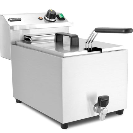 HENDI Fritteuse XL mit Ablasshahn – Profi Line – 10 l – 400 V / 6600 W – 300 × 585 × 377 mm – weitere Produktansicht