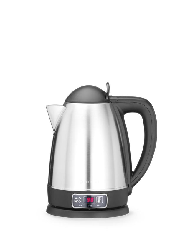 HENDI Elektrischer Wasserkocher kabellos mit Temperaturregelung – 1.8 l – 230 V / 1800 W – 230 × 165 × 255 mm – Produktansicht