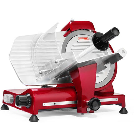 HENDI Aufschnittmaschine Profi Line 250 rote Sonderedition – Profi Line – 230 V / 320 W – 514 × 484 × 373 mm – weitere Produktansicht