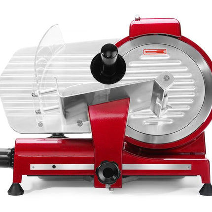 HENDI Aufschnittmaschine Profi Line 250 rote Sonderedition – Profi Line – 230 V / 320 W – 514 × 484 × 373 mm – Produktansicht