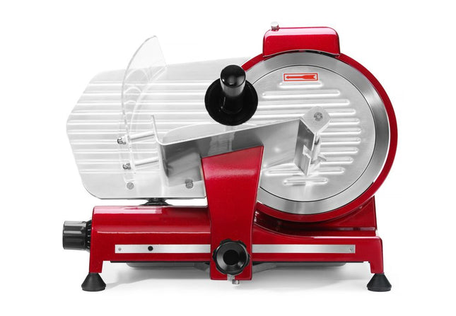 HENDI Aufschnittmaschine Profi Line 250 rote Sonderedition – Profi Line – 230 V / 320 W – 514 × 484 × 373 mm – Produktansicht