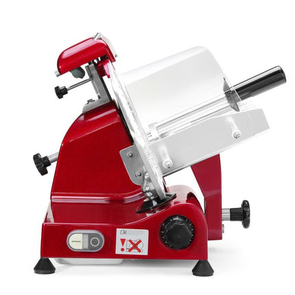 HENDI Aufschnittmaschine Profi Line 250 rote Sonderedition – Profi Line – 230 V / 320 W – 514 × 484 × 373 mm – weitere Produktansicht