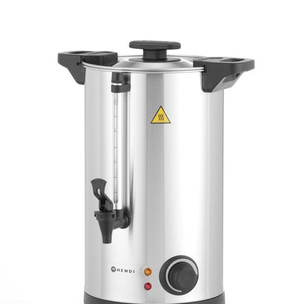 HENDI Heißgetränkespender einwandig – 10 l – 230 V / 1500 W – ≈ 65 Tassen in 40 Min – 340 × 315 × H 430 mm – Detailansicht