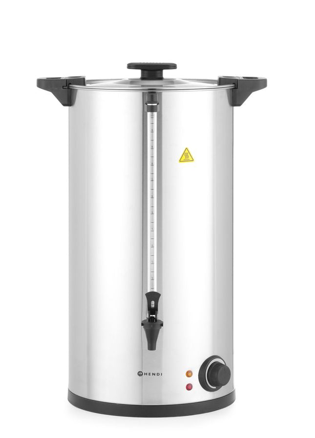 HENDI Heißgetränkespender einwandig – 30 l – 230 V / 2500 W – ≈ 200 Tassen in 65 Min – 415 × 382 × H 620 mm – Produktansicht