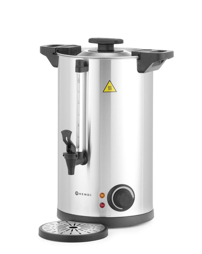 HENDI Heißgetränkespender doppelwandig – 9 l – 230 V / 1500 W – ≈ 60 Tassen in 40 Min – 340 × 315 × H 430 mm – Produktansicht