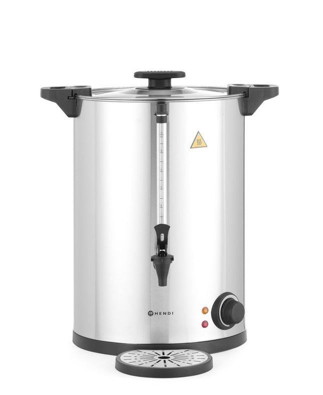 HENDI Heißgetränkespender doppelwandig – 18 l – 230 V / 2500 W – ≈ 120 Tassen in 37 Min – 415 × 382 × H 480 mm – Produktansicht