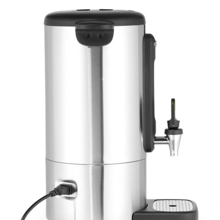 HENDI Heißgetränkespender UNIQ – designed by Robert Bronwasser – 9 l – Silber – 230 V / 950 W – 307 × 330 × 450 mm – weitere Produktansicht