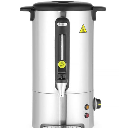 HENDI Heißgetränkespender UNIQ – designed by Robert Bronwasser – 9 l – Silber – 230 V / 950 W – 307 × 330 × 450 mm – Produktansicht