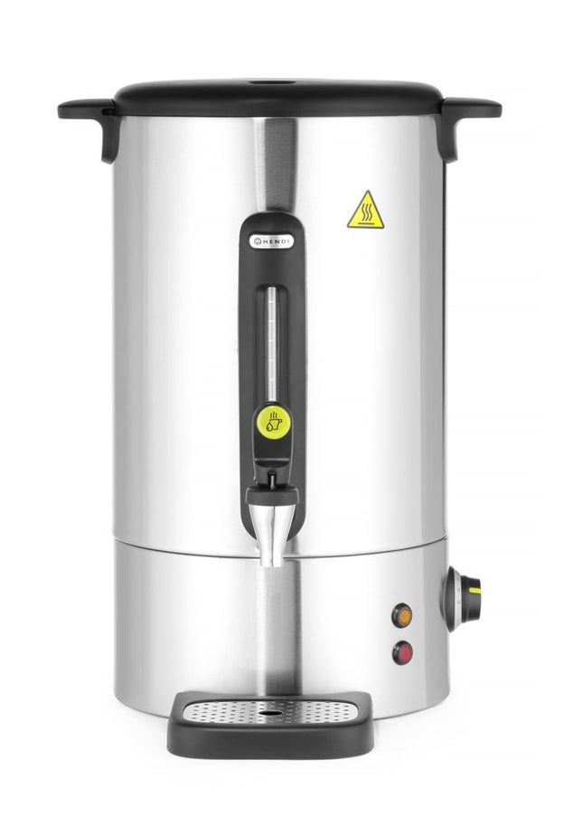 HENDI Heißgetränkespender UNIQ – designed by Robert Bronwasser – 16 l – Silber – 230 V / 1650 W – 357 × 380 × 502 mm – Produktansicht