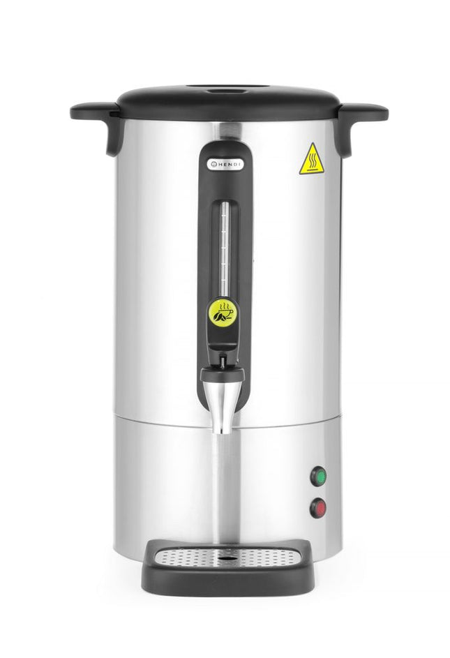 HENDI Perkolator UNIQ – designed by Robert Bronwasser – 7 l – Silber – 230 V / 1050 W – 307 × 330 × 450 mm – Produktansicht
