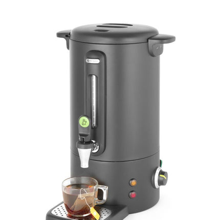 HENDI Heißgetränkespender UNIQ – designed by Robert Bronwasser – 9 l – Schwarz – 230 V / 950 W – 307 × 330 × 450 mm – weitere Produktansicht