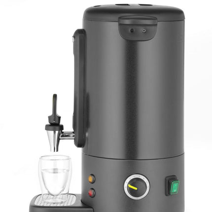 HENDI Heißgetränkespender UNIQ – designed by Robert Bronwasser – 9 l – Schwarz – 230 V / 950 W – 307 × 330 × 450 mm – weitere Produktansicht