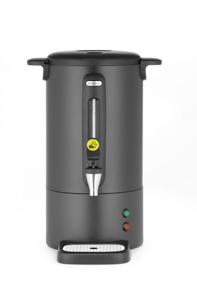 HENDI Perkolator UNIQ – designed by Robert Bronwasser – 7 l – Schwarz – 230 V / 1050 W – 307 × 330 × 450 mm – Produktansicht