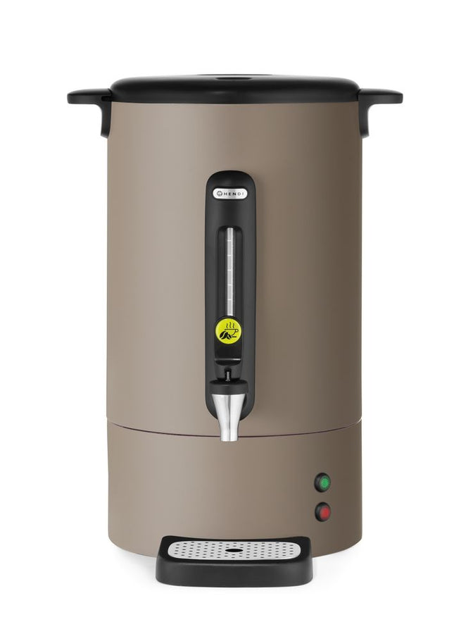HENDI Perkolator UNIQ – designed by Robert Bronwasser – 14 l – Taupe – 230 V / 1750 W – 357 × 380 × 502 mm – Produktansicht